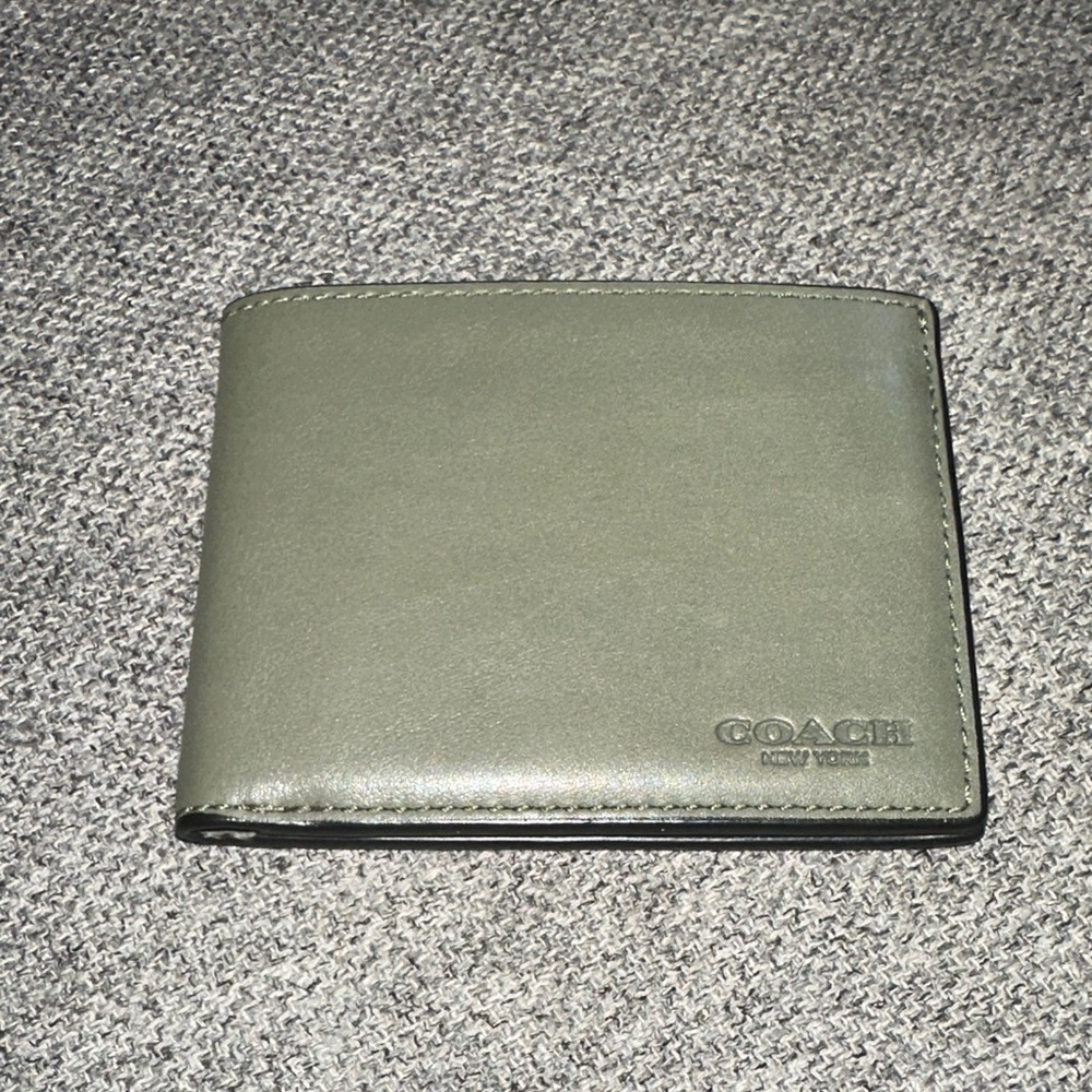 Coach Sage Green Men's Card Holder